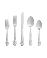 Riverridge Rose 46 Piece Monogrammed Flatware Set - E, Service for 8