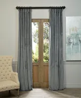 Half Price Drapes Natural Grey Signature Velvet Blackout Curtain