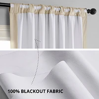 Half Price Drapes Alabaster Beige Signature Velvet Blackout Curtain