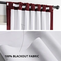 Half Price Drapes Burgundy Signature Velvet Blackout Curtain
