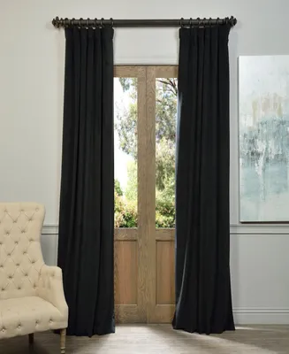 Half Price Drapes Warm Black Signature Velvet Blackout Curtain