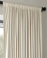 Half Price Drapes Ivory Signature Extra Wide Velvet Blackout Curtain