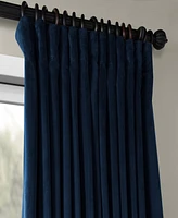 Half Price Drapes Midnight Blue Signature Extra Wide Velvet Blackout Curtain