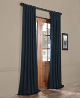 Half Price Drapes Polo Navy Solid Cotton Hotel Blackout Curtain