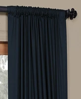 Half Price Drapes Polo Navy Solid Cotton Hotel Blackout Curtain