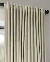 Half Price Drapes Cool Beige Signature Extra Wide Velvet Blackout Curtain