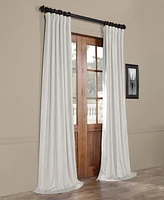 Half Price Drapes Reflection Grey Signature Velvet Blackout Curtain