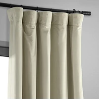 Half Price Drapes Cool Beige Signature Velvet Blackout Curtain