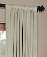 Half Price Drapes Cool Beige Signature Velvet Blackout Curtain