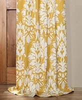 Half Price Drapes Lacuna Sun Floral Printed Cotton Room Darkening Curtain