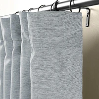 Half Price Drapes Gulf Blue Textured Bellino Room Darkening Curtain