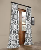 Half Price Drapes Mecca Steel Geometric Printed Cotton Room Darkening Curtain