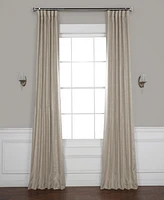 Half Price Drapes Mink Textured Faux Linen Room Darkening Curtain