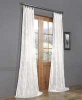 Half Price Drapes Avignon Vine Floral Patterned Faux Linen Sheer Curtain