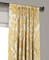 Half Price Drapes Tea Time Yellow Floral Room Darkening Curtain