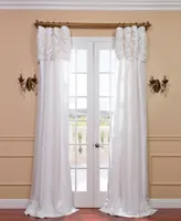 Half Price Drapes Eggshell Ruched Solid Faux Silk Taffeta Room Darkening Curtain