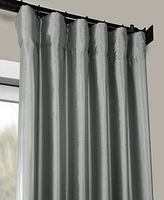 Half Price Drapes Platinum Faux Silk Taffeta Blackout Curtain