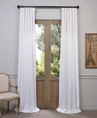 Half Price Drapes Rice White Heavy Faux Linen Curtain