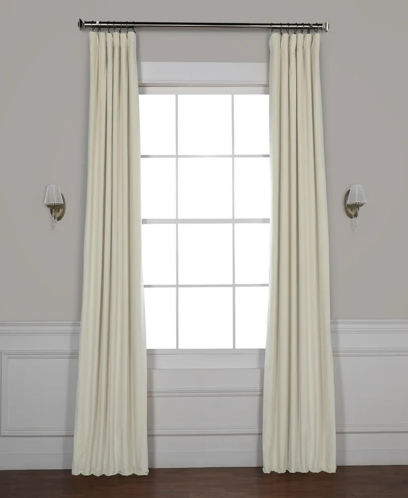 Half Price Drapes Neutral Ground Signature Velvet Blackout Curtain