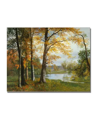 Albert Bierstadt 'A Quiet Lake' Canvas Art - 24" x 18"