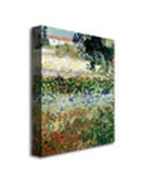 Vincent Van Gogh 'Garden in Bloom' Canvas Art - 47" x 30"