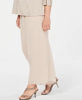 Alex Evenings Plus Wide-Leg Chiffon Pants