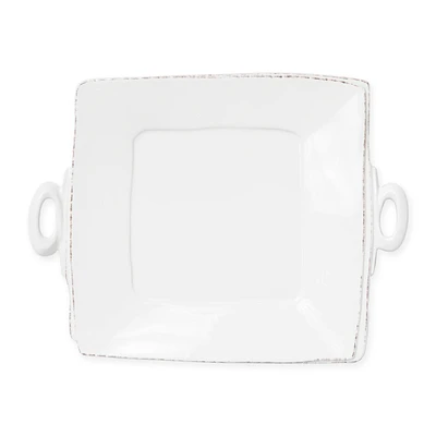 Vietri Lastra Collection Handled Square Platter