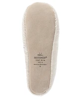 Isotoner Women's Satin with Rhinestones Ballerina Slipper, Online Only