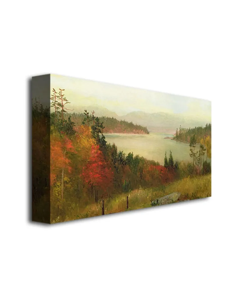 Homer Martin 'Raquette Lake 1869' Canvas Art - 47" x 24"