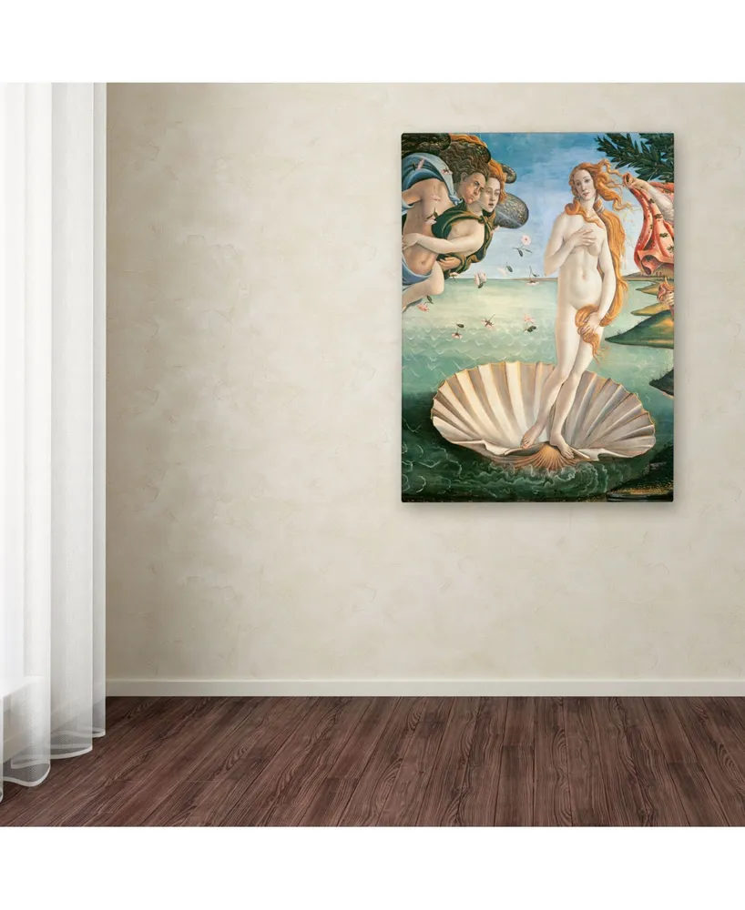 Sandro Botticelli 'Birth of Venus 1484' Canvas Art - 32" x 24"