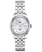 Tissot Women's Swiss Automatic Le Locle Diamond-Accent Stainless Steel Bracelet Watch 29mm