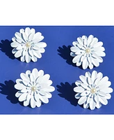 Vibhsa White Pearl Flower Napkin Ring