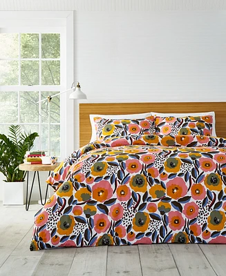 Marimekko Rosarium Cotton Reversible 3 Piece Comforter Set, King