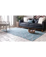 Bayshore Home Outdoor Pashio Pas7 Light Aqua 8' x 11' 4" Area Rug