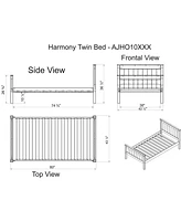 Alaterre Furniture Harmony Twin Bed with Storage Drawers