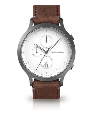 Lilienthal Berlin Chronograph with Brown Leather Watch 42mm