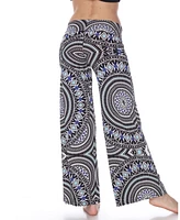White Mark Geometric Print Palazzo Pants