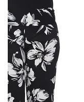 White Mark Plus Floral Wide Leg Palazzo Pants