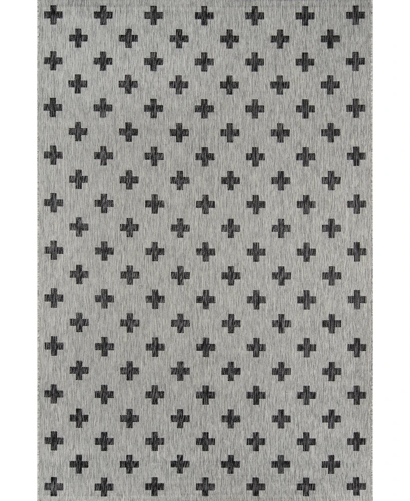 Novogratz Villa Vi- Gray 6'7" x 9'6" Outdoor Area Rug