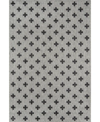 Novogratz Villa Vi- Gray 6'7" x 9'6" Outdoor Area Rug