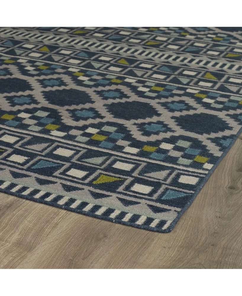 Kaleen Nomad NOM08-17 Blue 3'6" x 5'6" Area Rug