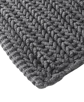 Madison Park Lasso Yarn-Dyed Cotton Chenille Bath Rug