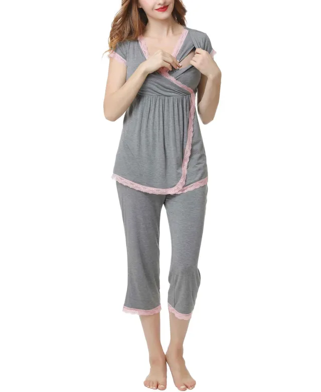 Kimi & Kai Addison Maternity Nursing Pajama Set