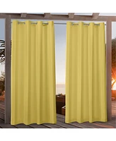 Nicole Miller Canvas Indoor/Outdoor Grommet Top 54" X 84" Curtain Panel Pair