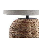 Jonathan Y Alaro 24.5" Banana Leaf Basket Led Table Lamp