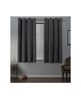 Exclusive Home Velvet Heavyweight Grommet Top Curtain Panel Pair, 54" x 63"