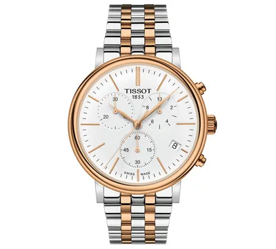 Tissot Men's Swiss Chronograph Carson Premium Two-Tone Stainless Steel Bracelet Watch 41mm - Two