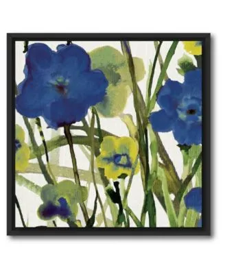 Courtside Market Picking Flowers I Canvas Wall Art With Float Moulding Collection