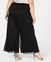 Msk Plus Mesh Wide-Leg Pants