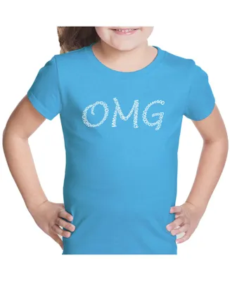 Big Girl's Word Art T-shirt - Omg